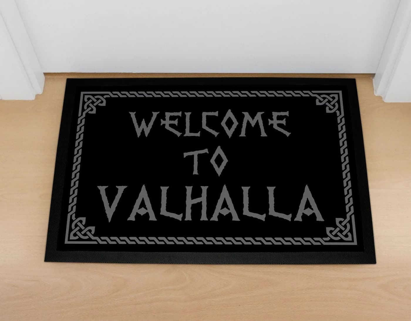 MoonWorks Fußmatte Welcome to Valhalla Schwarz