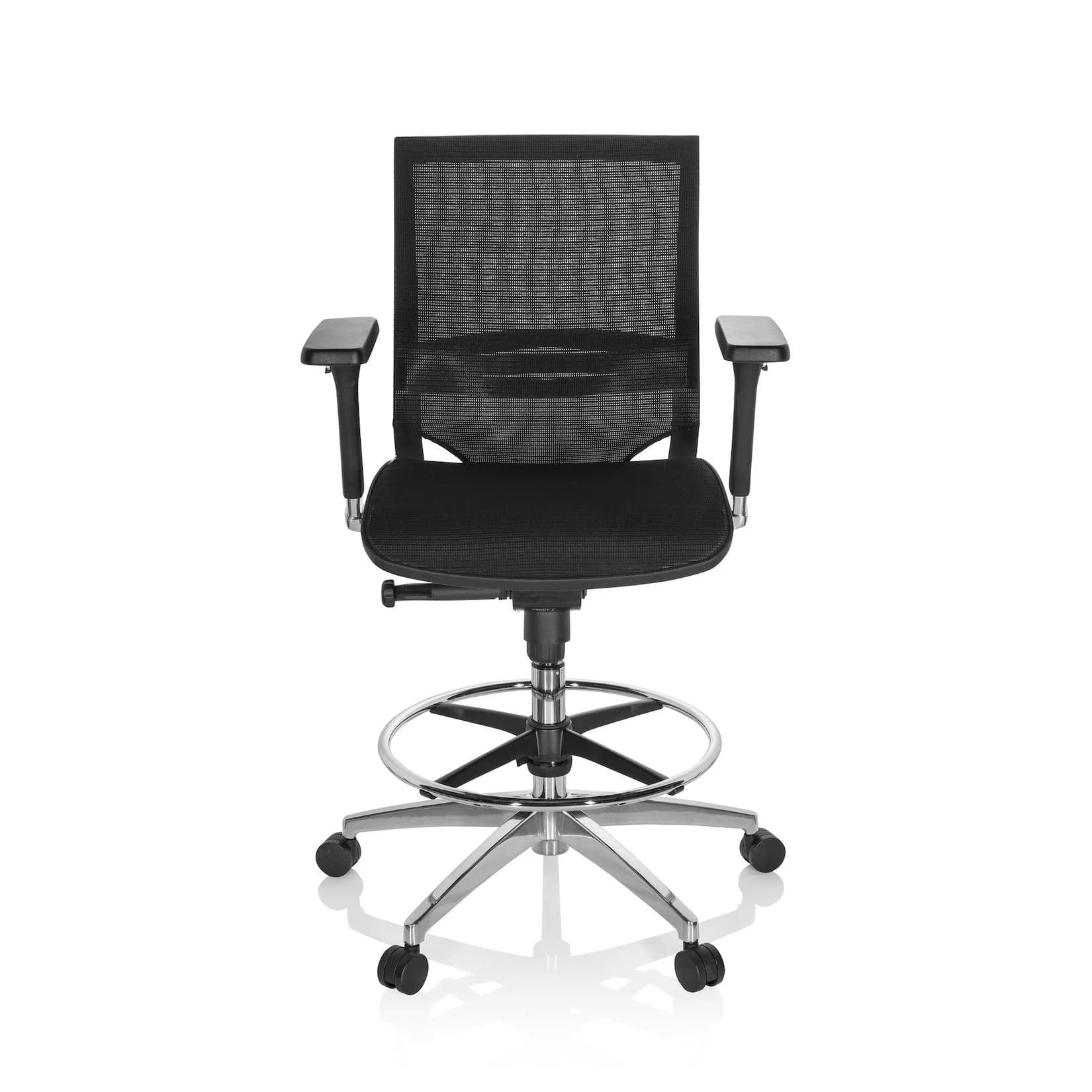 hjh OFFICE Counterstuhl TOP WORK 78 Netzstoff mit Armlehnen höhenverstellbar