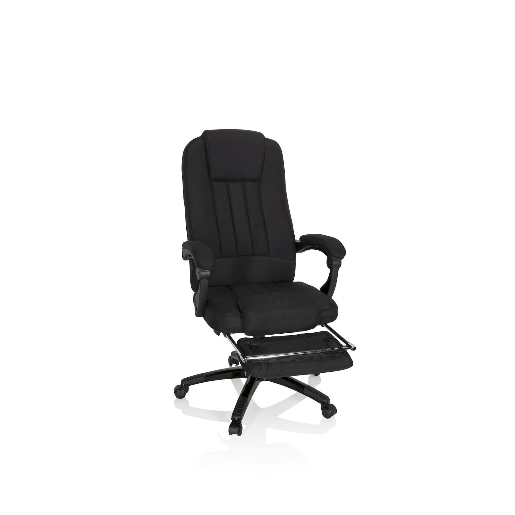MyBuero Home Office Chefsessel RELAX CL190 Stoff Grau mit Fußstütze