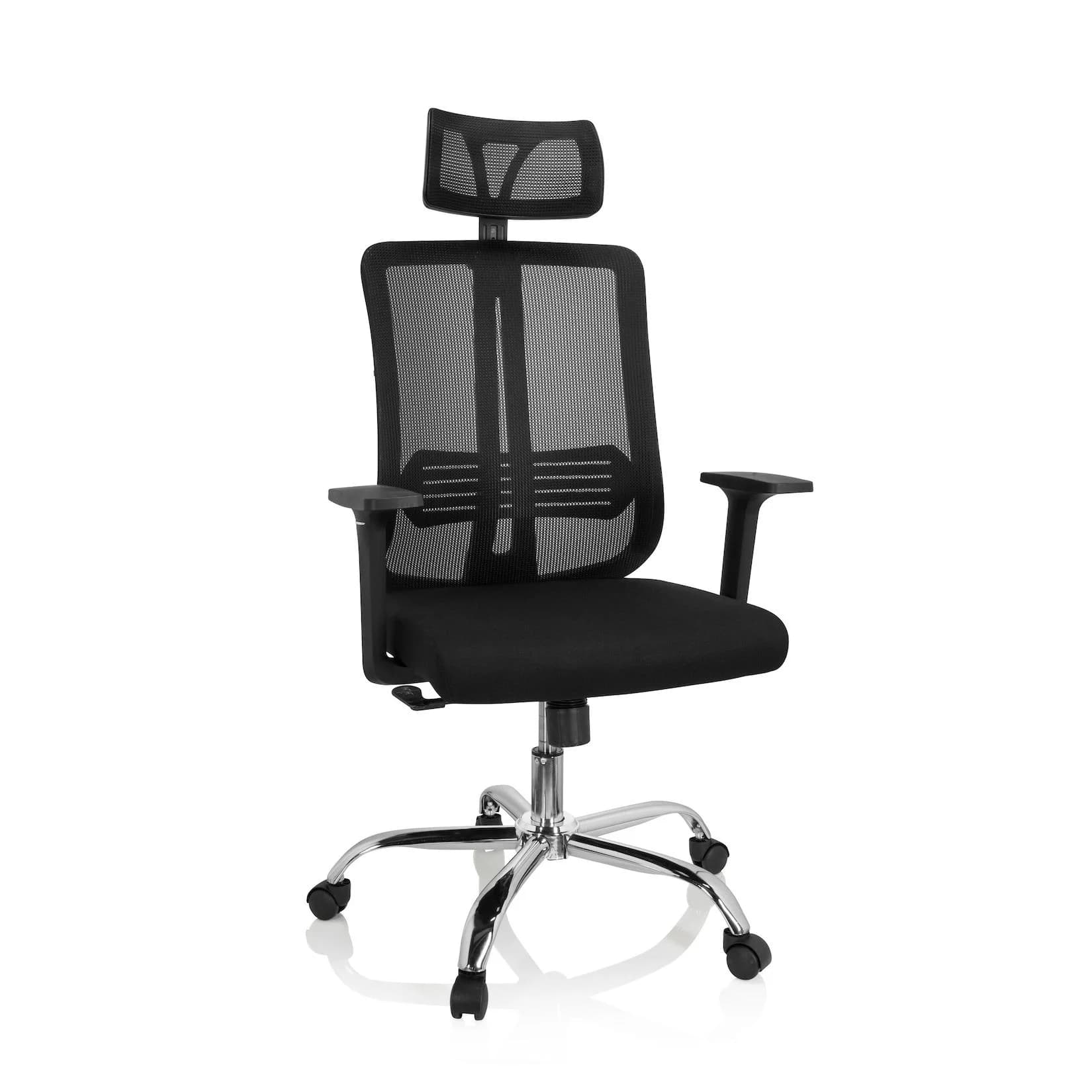 hjh OFFICE Bürostuhl ZH 200 Stoff/Netzstoff mit Lordosenstütze