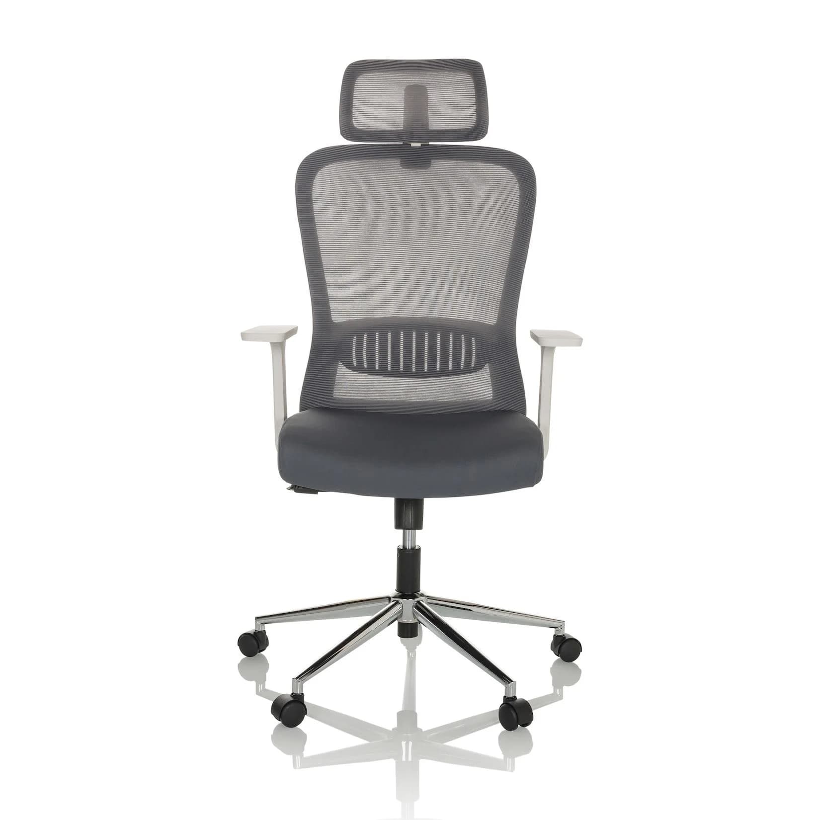 hjh OFFICE Bürostuhl BELAIA W Stoff/Netzstoff mit Armlehnen Weiß