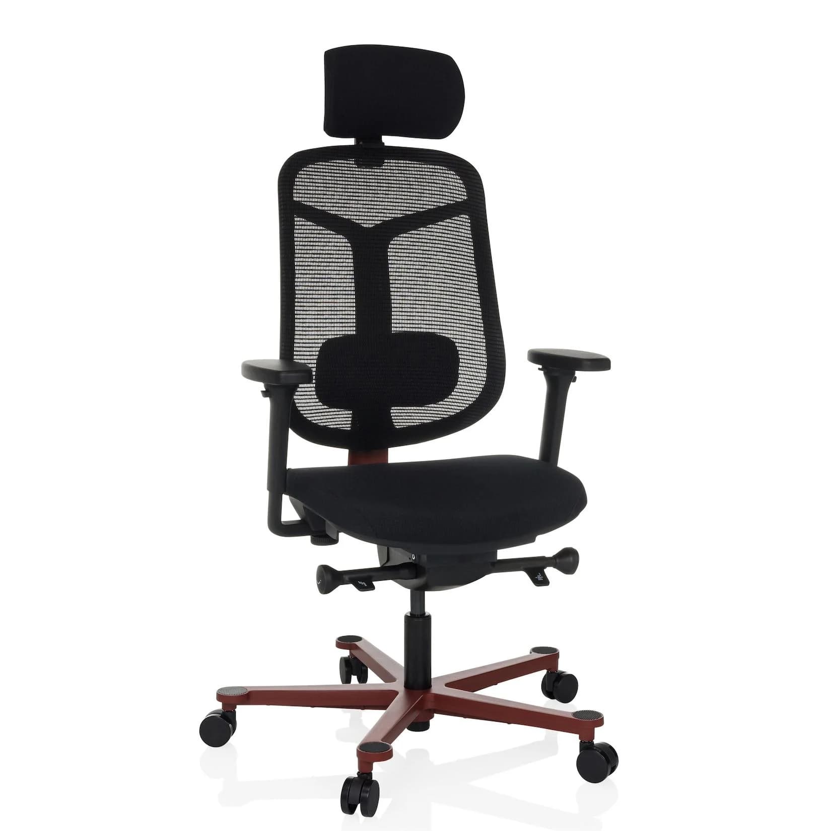 hjh OFFICE Bürostuhl BICOLORE HIGH mit 4D-Armlehnen und Lordosenstütze