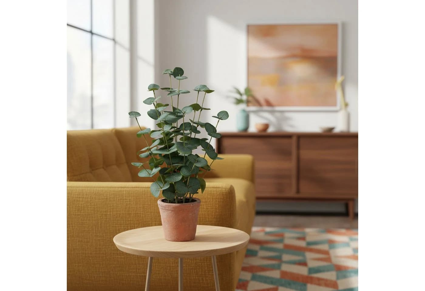 Kunstpflanze Eukalyptus Kunststoff 48 cm hjh OFFICE