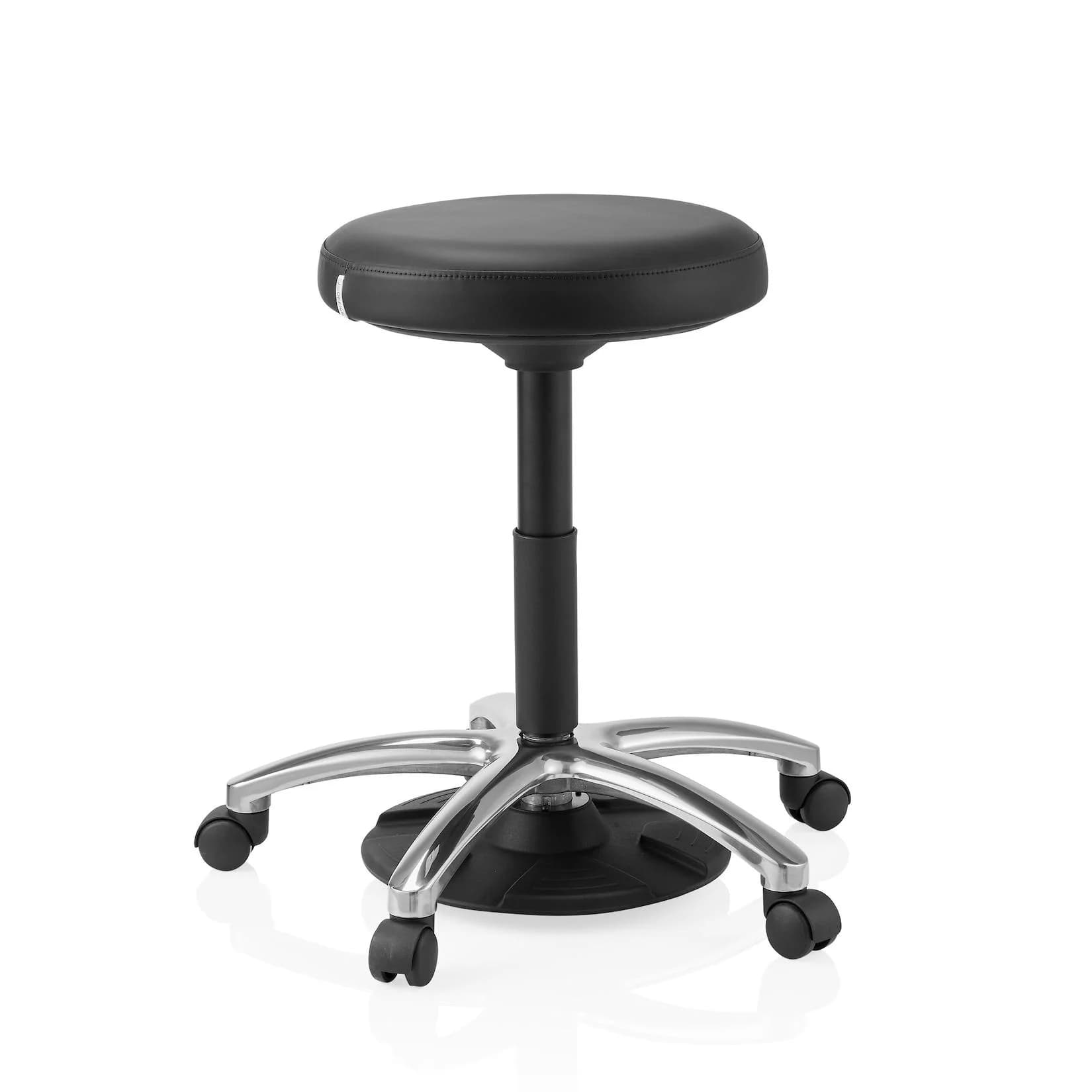 hjh OFFICE Operator Step Drehhocker Softex ohne Armlehnen