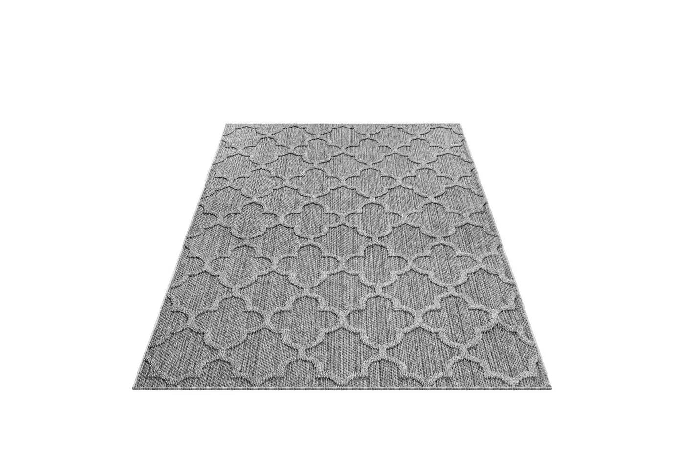 Carpettex Outdoorteppich Skandinavisches Design Grau Boho Läufer
