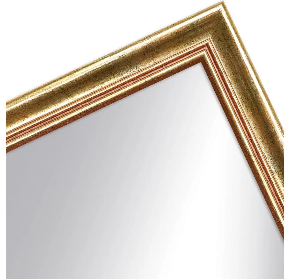 WANDStyle Wandspiegel H400 Gold Massivholz Antik
