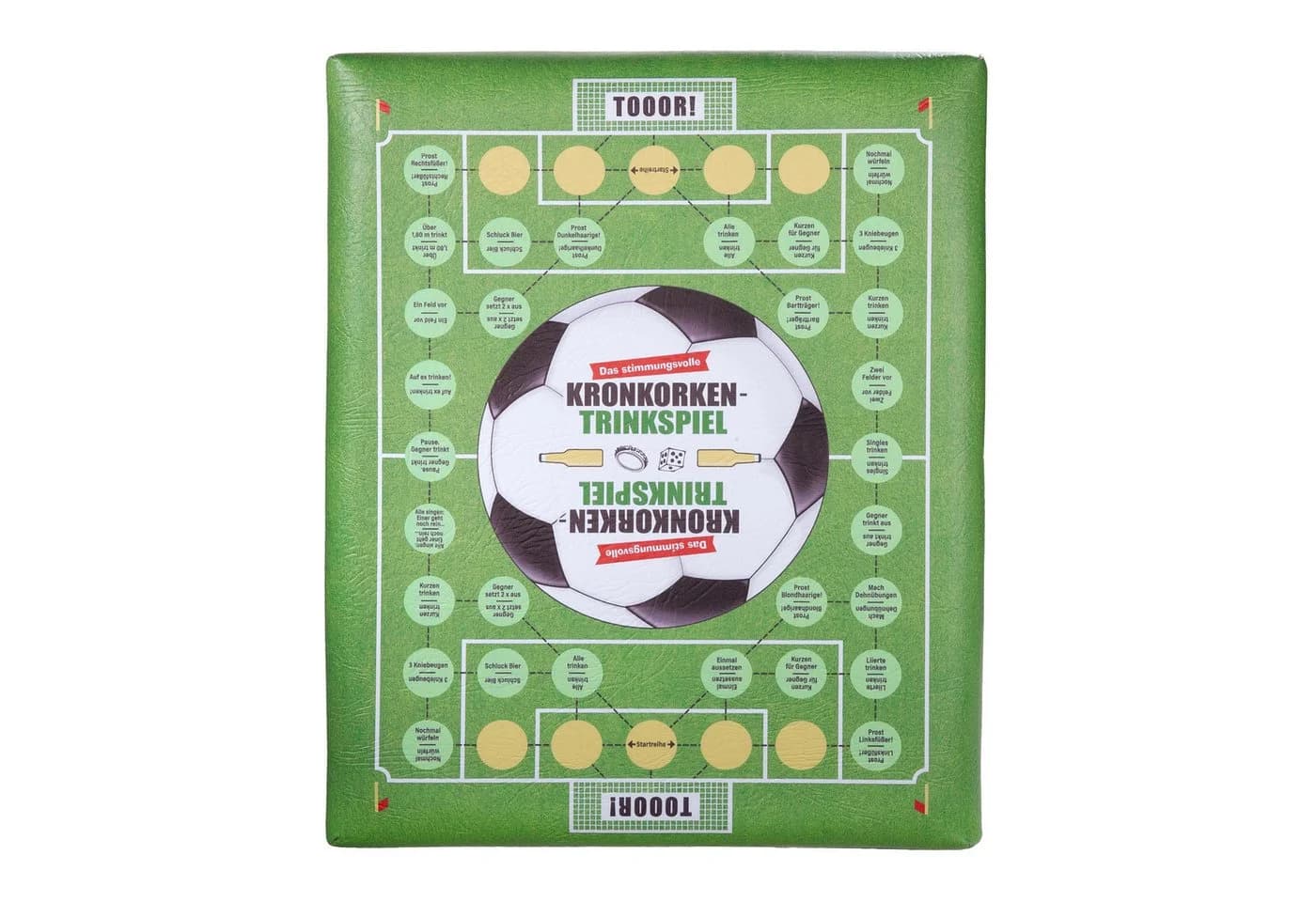 Cult at Home Hocker Aufsatz Bierkasten Fußball Grün