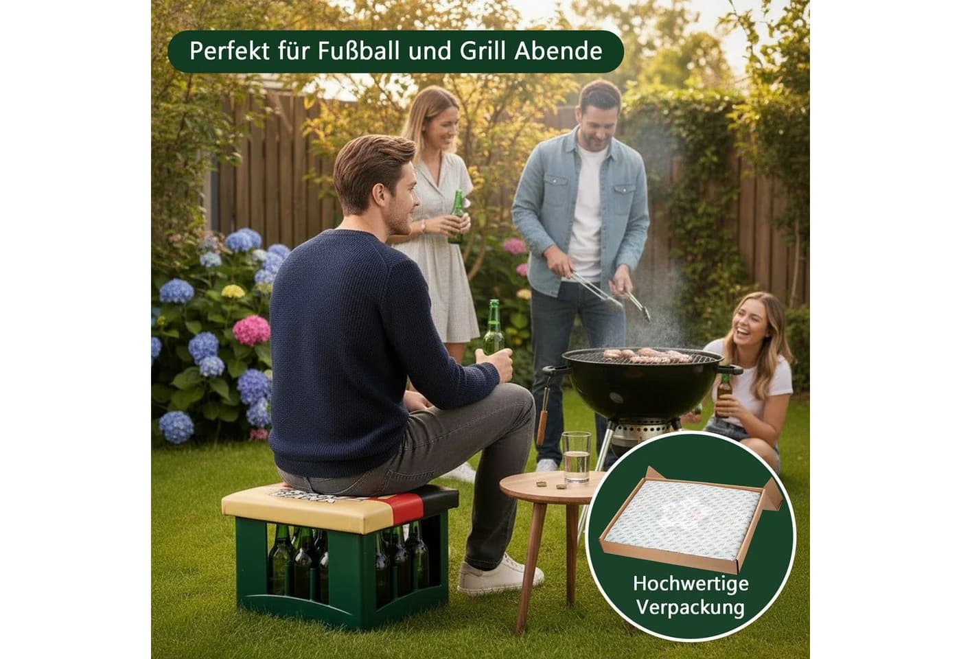 Cult at Home Bierkastenauflage Hocker WM 2026 Deutschland