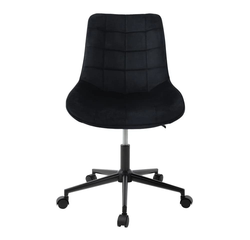 ML-DESIGN Bürostuhl Schwarz Samtbezug höhenverstellbar 360° drehbar