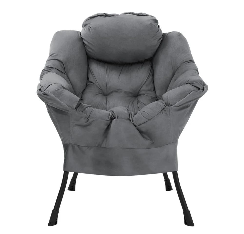 ML-DESIGN Loungesessel Anthrazit mit Kopfkissen und Seitentasche