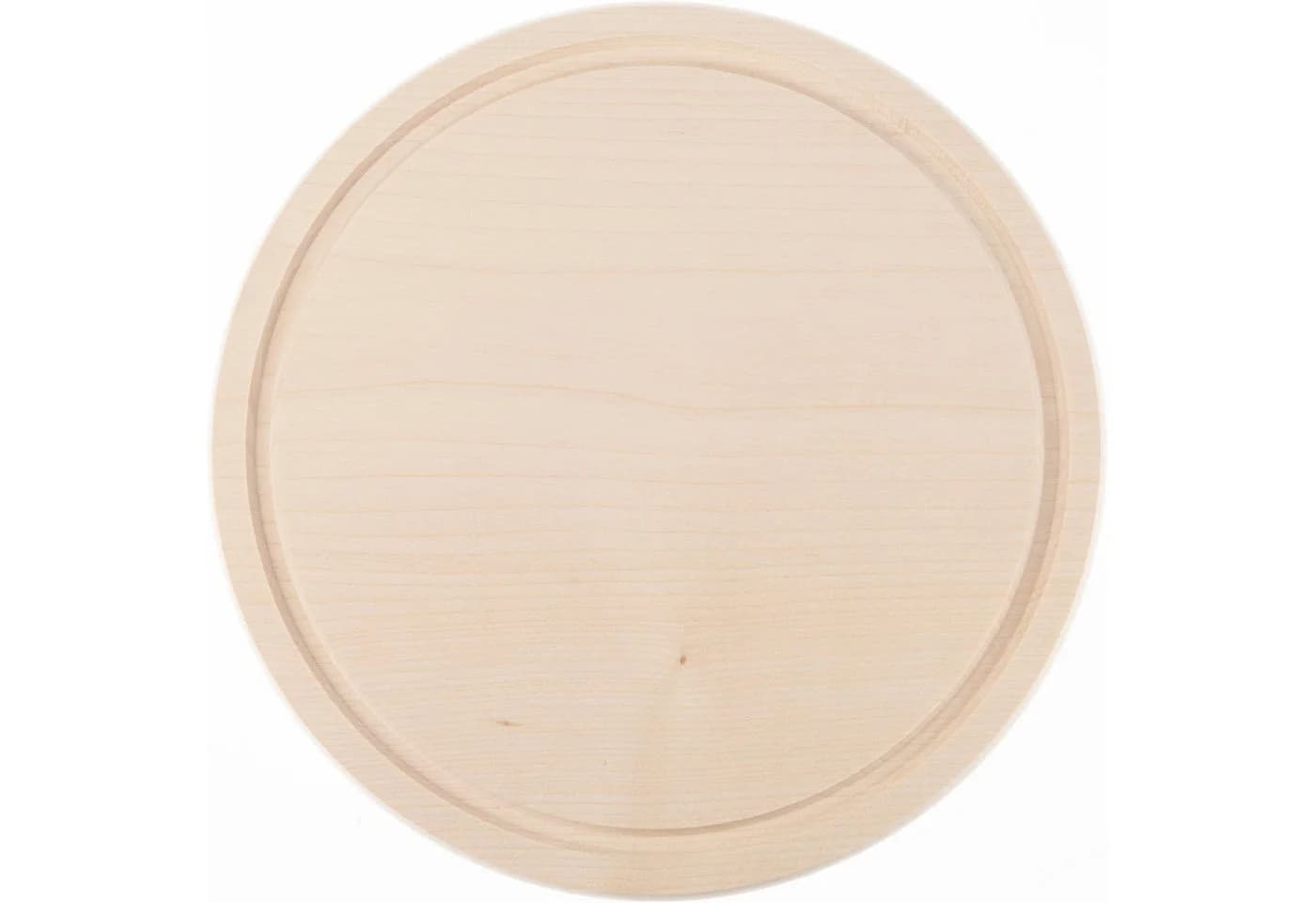 Holz Frank Schneidebrett rund mit Saftrille aus FSC® Ahorn Holz Ø 24 cm