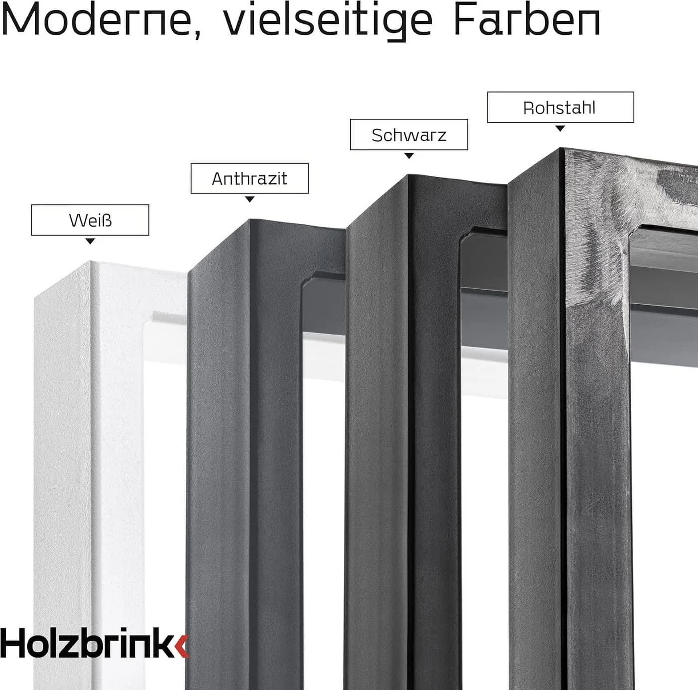 HOLZBRINK Tischgestell HLT-01 Industriestahl Schwarz