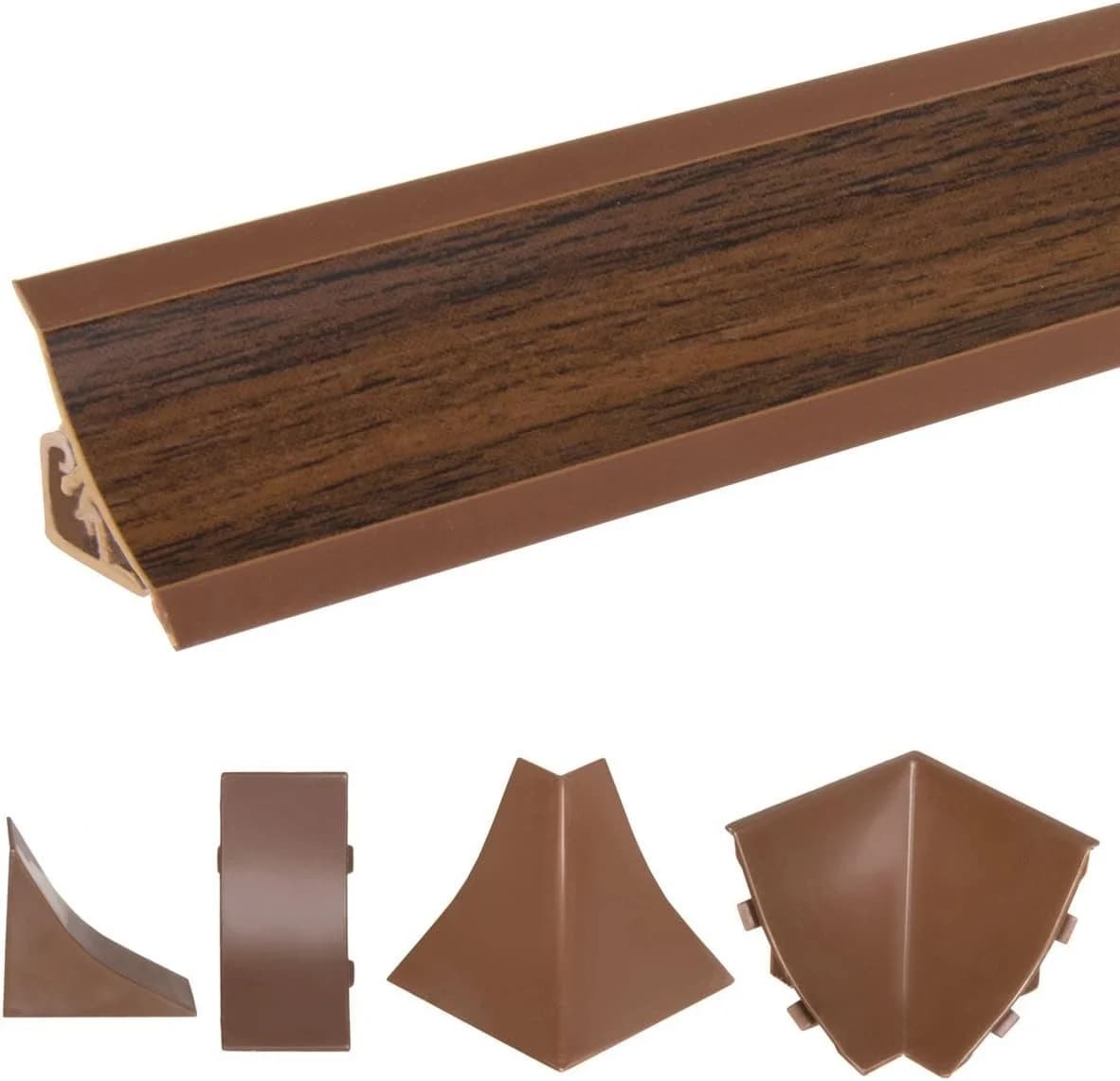 HOLZBRINK Küchenabschlussleiste Nuss Dunkel PVC 23x23mm 50 cm