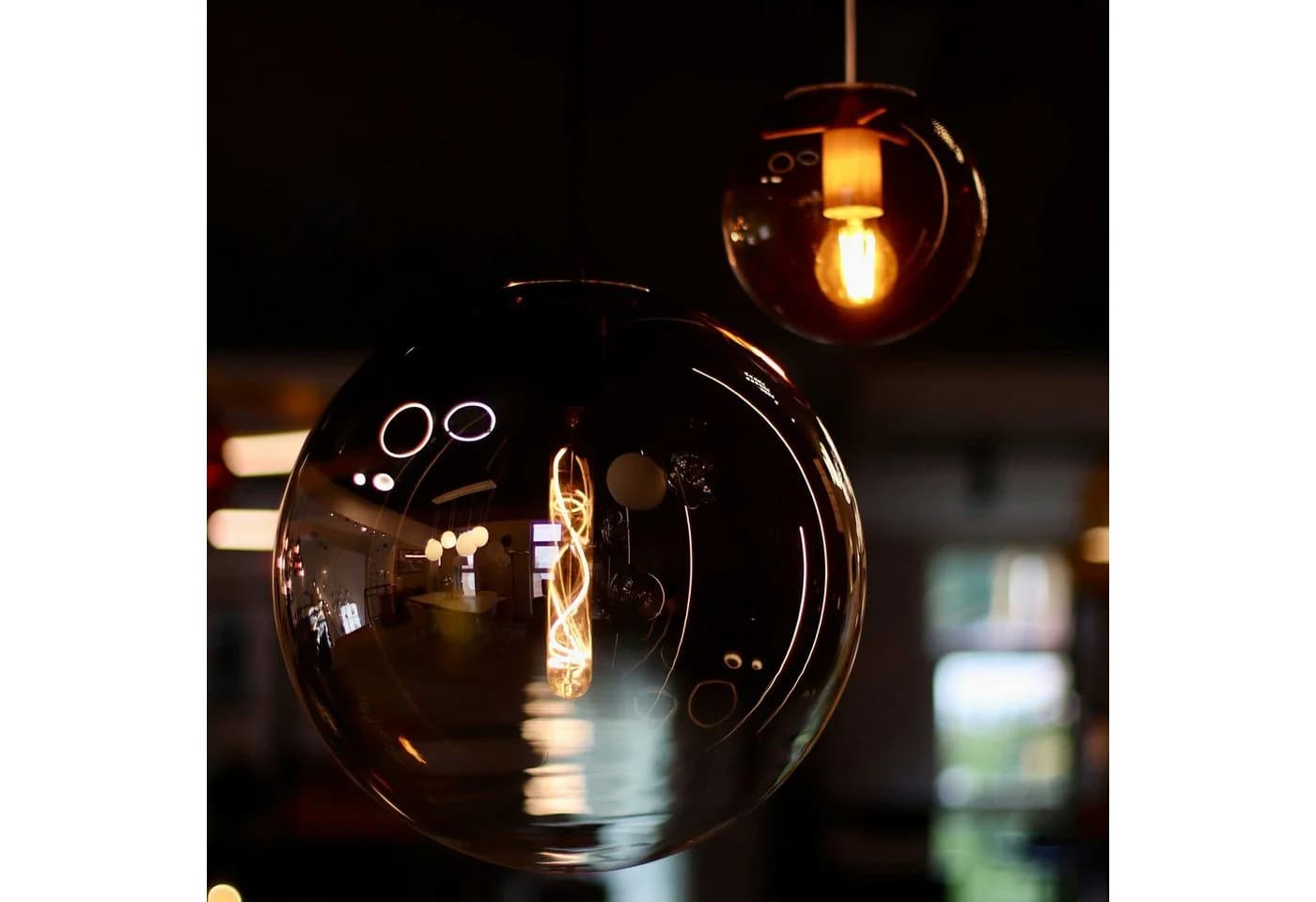 s.luce Orb Pendelleuchte Glaskugel 5m Abhängung Gold/Klar