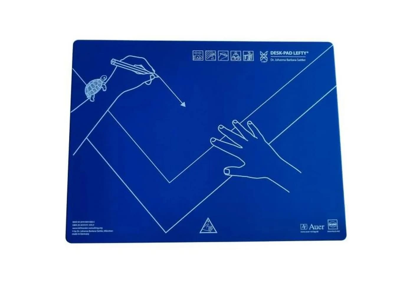 KUM Schreibtischunterlage für Linkshänder Ergonomisch Blau