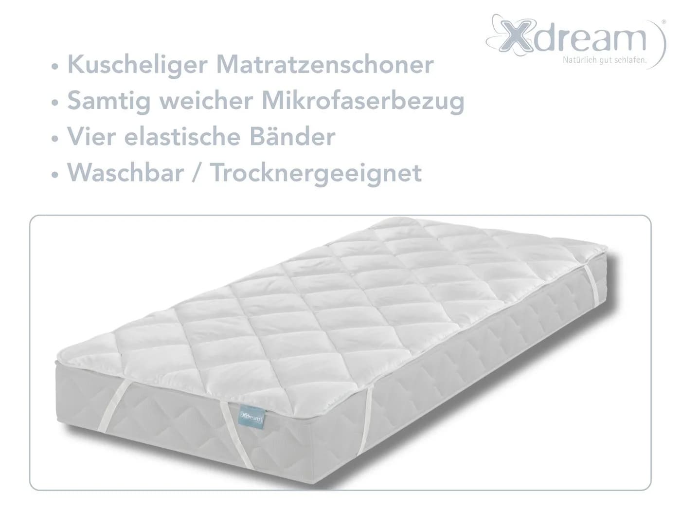 XDREAM Matratzenschoner Pure Matratzenauflage mit Eckgummis, verschiedene Größen