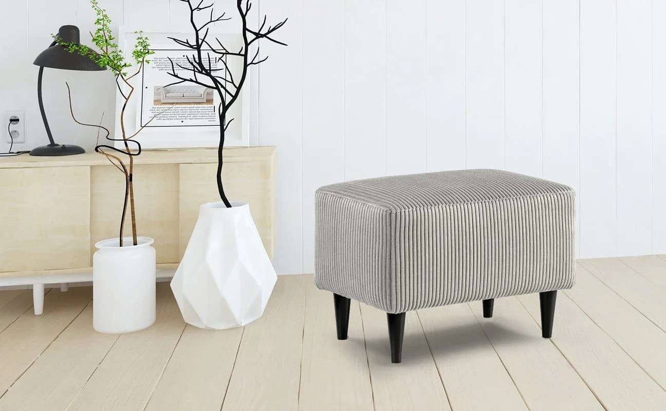 XDREAM Polsterhocker Modern Grau Komfortschaum