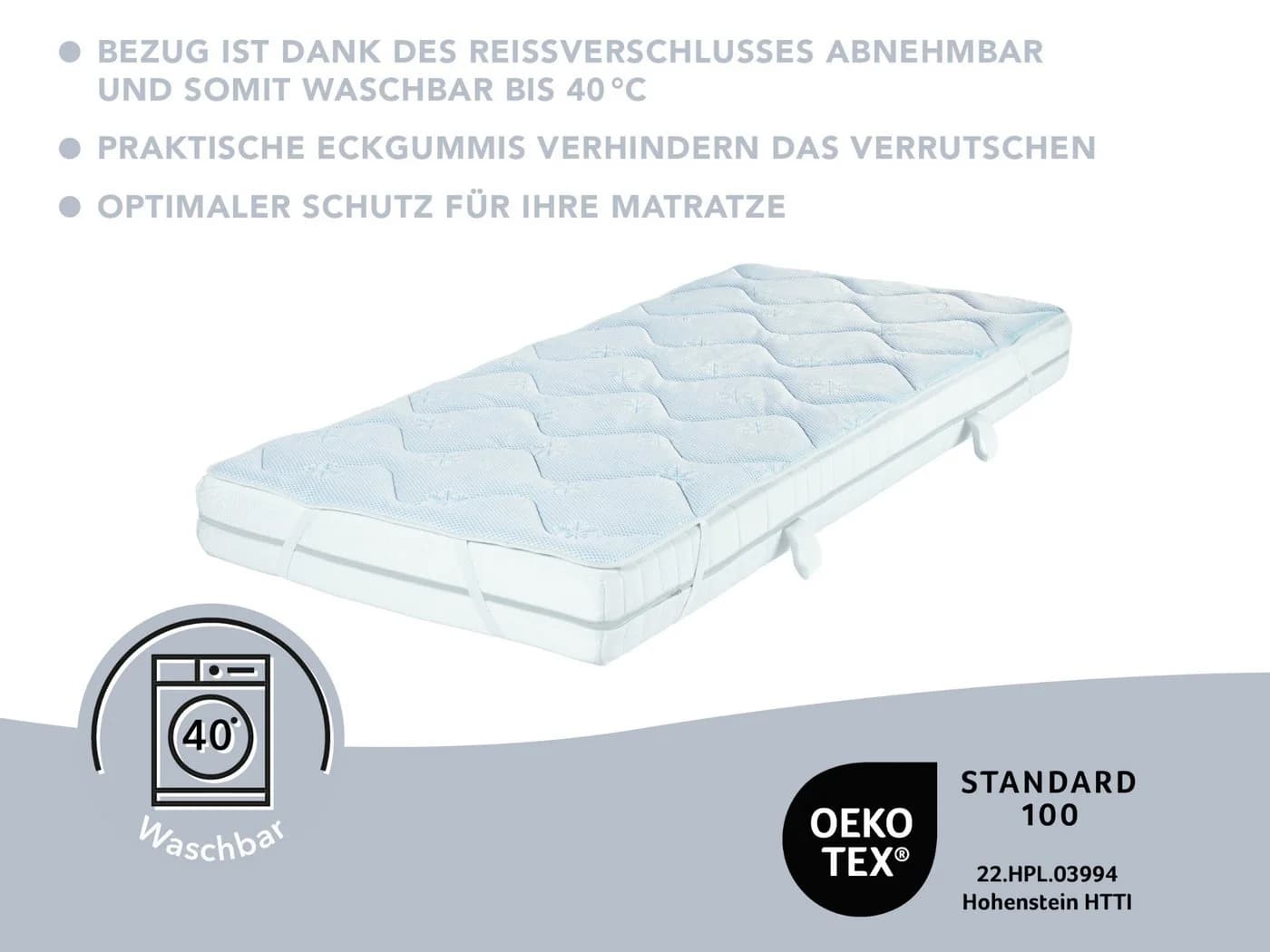 XDREAM Matratzenschoner mit Sommer- und Winterseite, kühlender Effekt, hygienischer Schlafkomfort