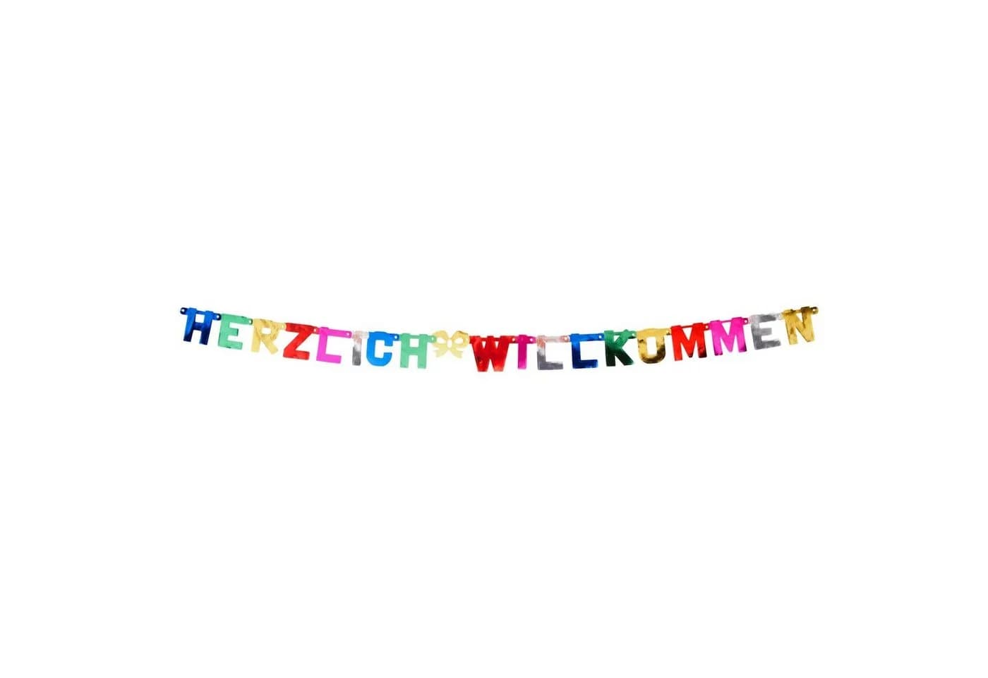 Idena Girlande Herzlich Willkommen 210cm Bunt FSC-Mix