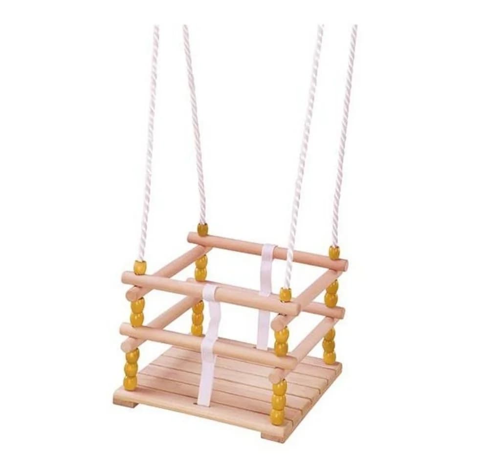 Idena Babyschaukel Hartholz Gitterschaukel 50 kg