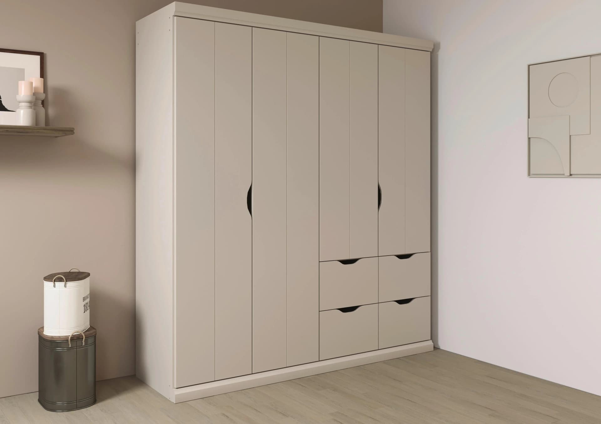 Kleiderschrank RAUCH Landhaus-Stil Beige
