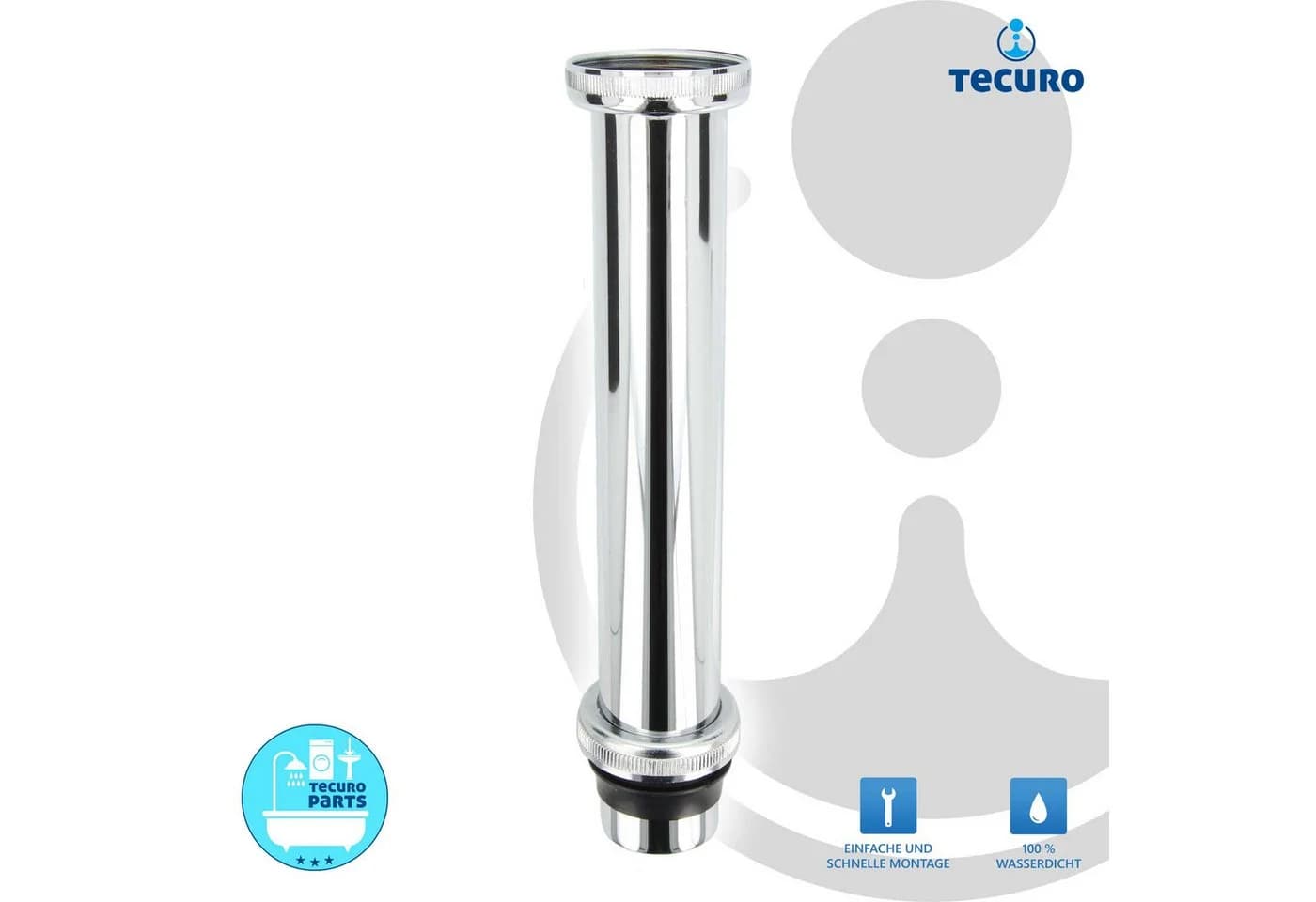 TECURO Siphon Tauchrohr Bördelrohr