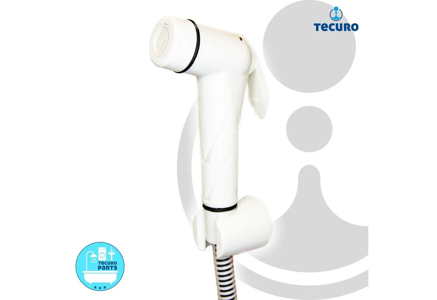 tecuro Bidetarmatur SHATTAF Set mit 1,20 m Schlauch und Wandhalter