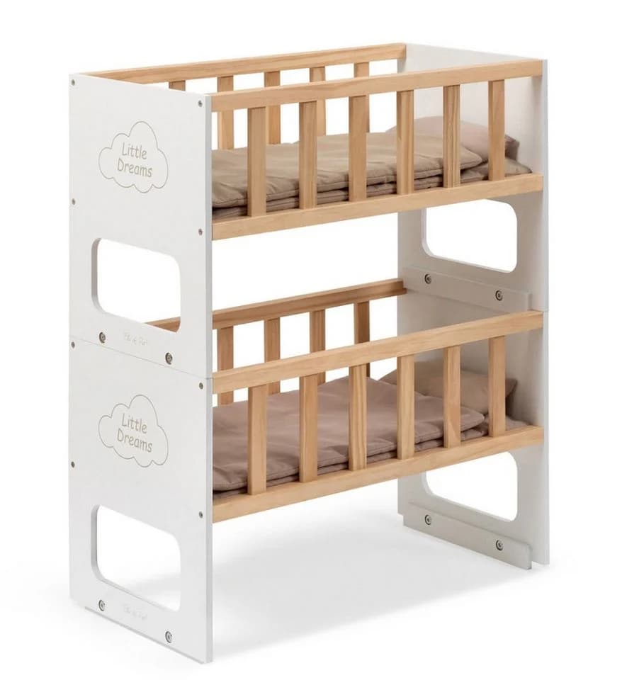 ELLA & PIET® Puppenetagenbett STOCKY TWO Stapelbar Weiß