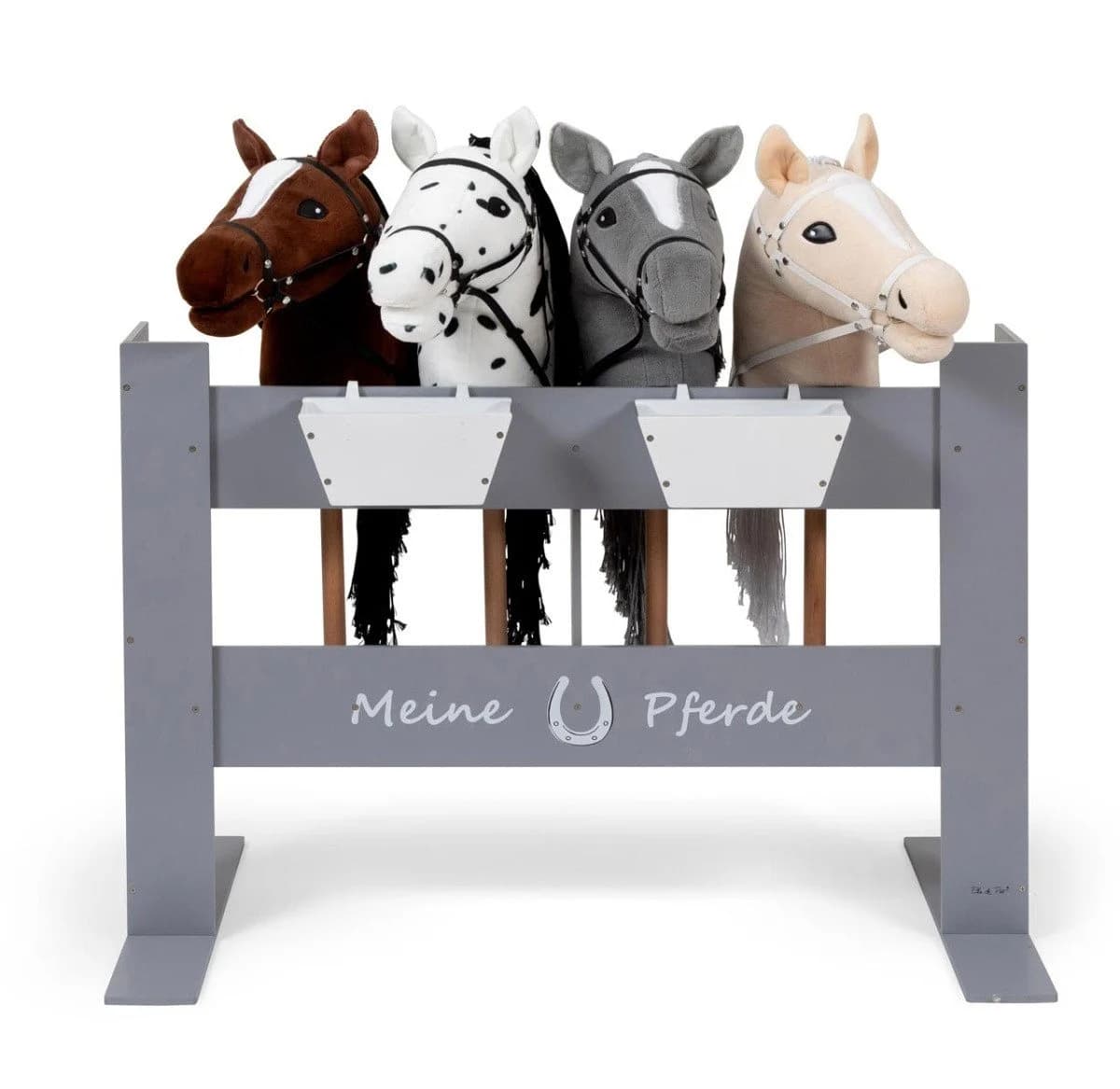 ELLA & PIET® Steckenpferd Ständer FENCY Grau für 4 Pferde
