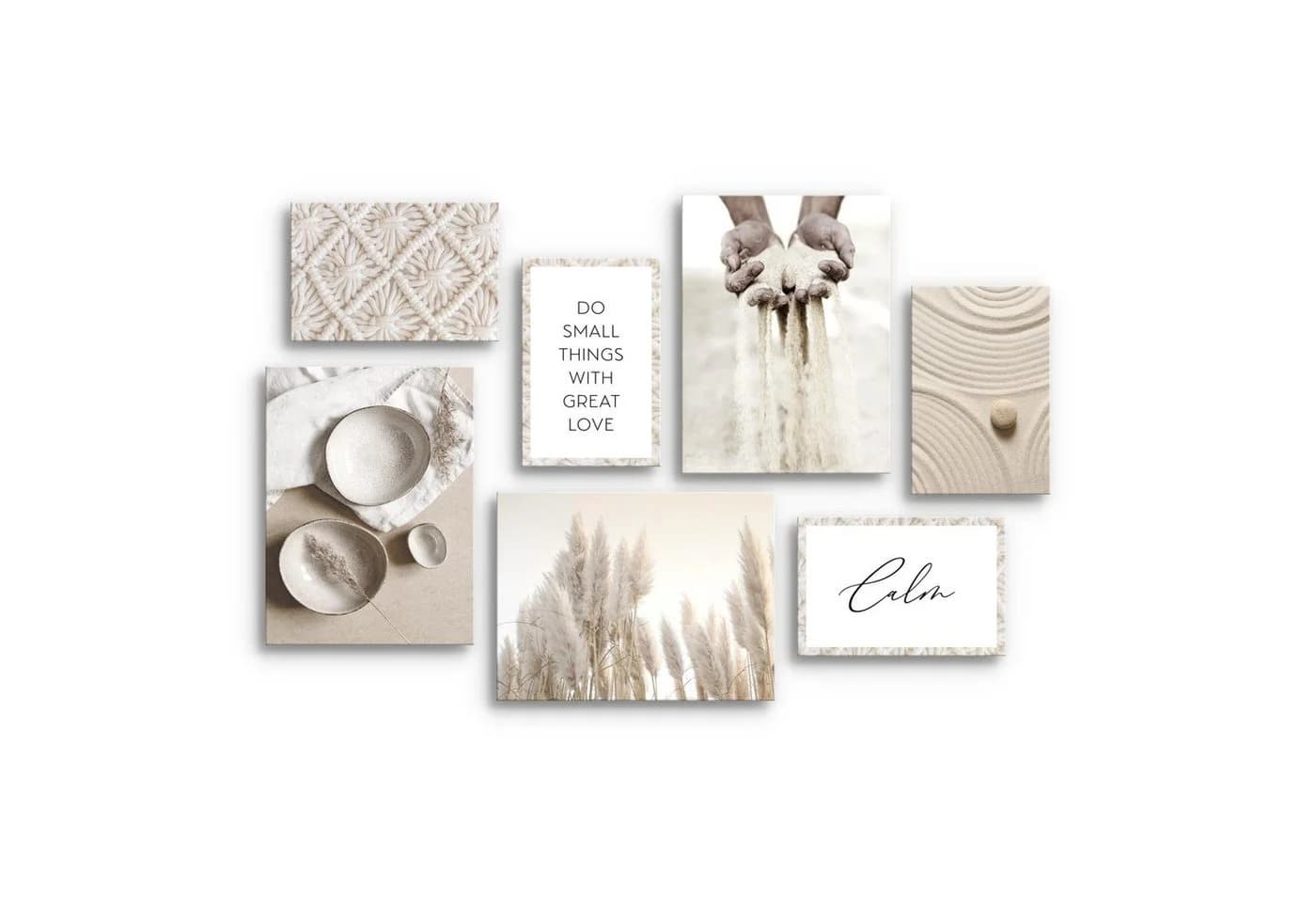 Novart Wandbild Boho Natur AUFHÄNGFERTIG Sand