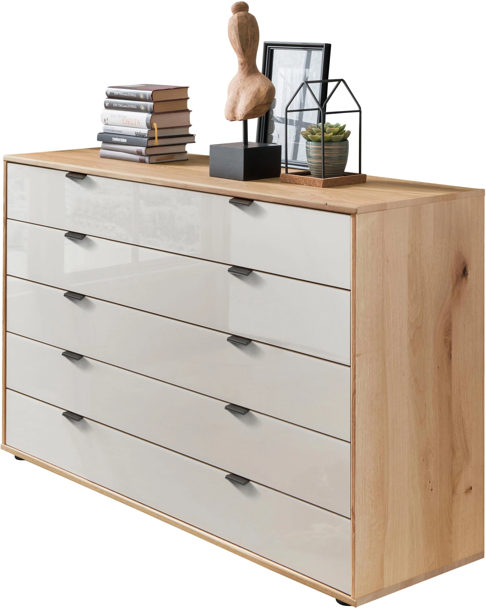 Schubkastenkommode WIEMANN Cardiff Sideboard Wäscheschrank Bianco-Eiche
