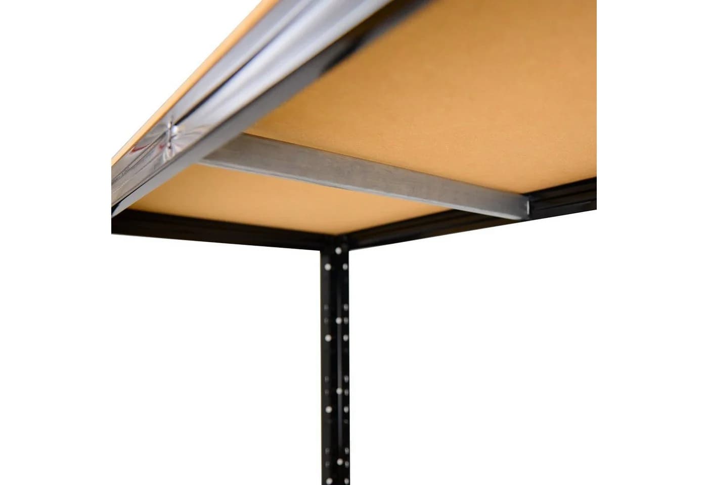shelfplaza Schwerlastregal Schwarz 3 Böden Stahl