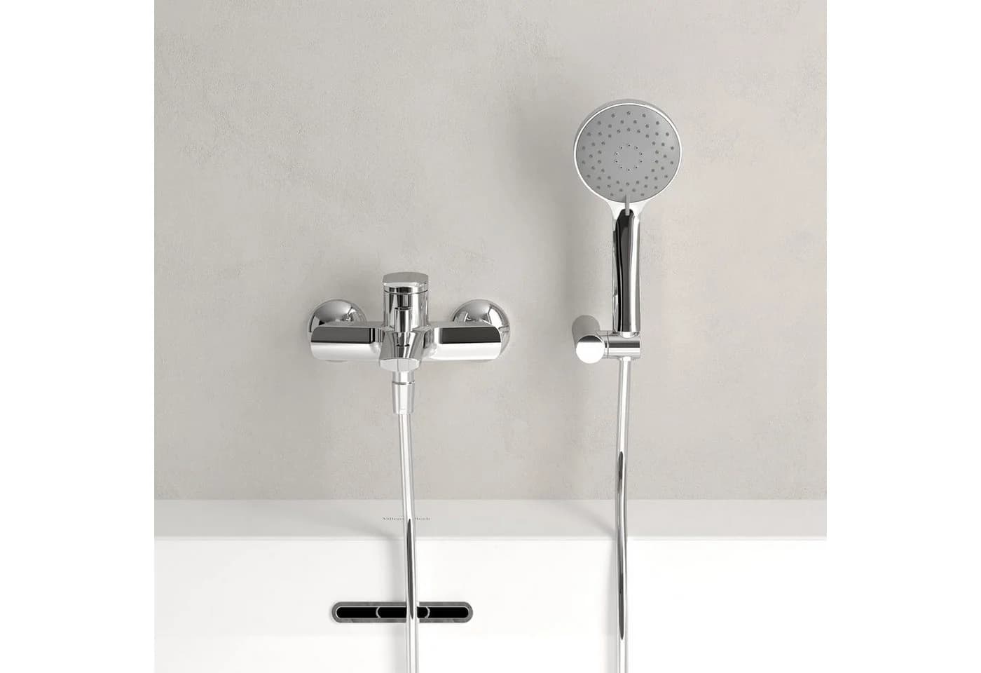 Villeroy & Boch Oasis Badewannenarmatur-Set Chrom