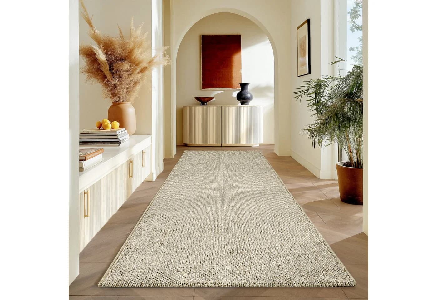 SIMPEX24 Teppich Unicolor 7 mm Schlingenteppich Schlafzimmer Einfarbig Meliert Design