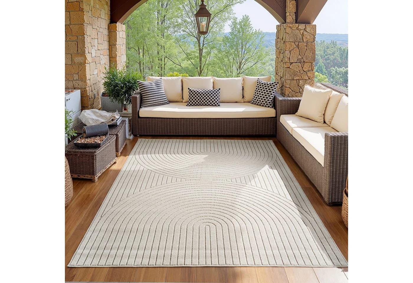 SIMPEX24 Outdoorteppich Skandinavischer 3D Design 5 mm