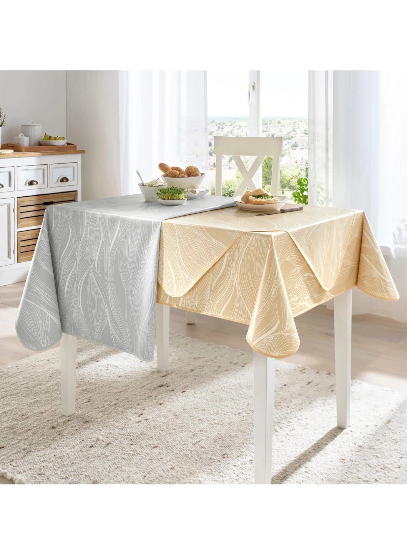 Tischdecke Ocker Baumwolle 80x80 cm