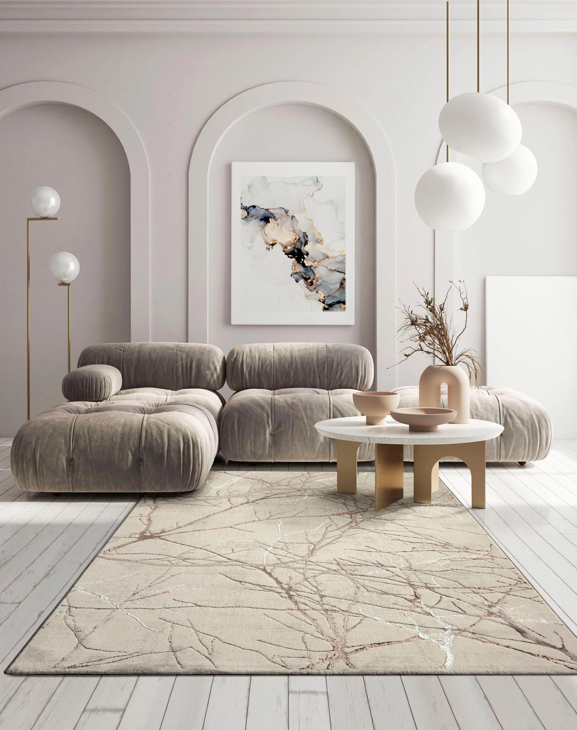 Teppich MERINOS Creation 50055 Beige Polyester Kurzflor