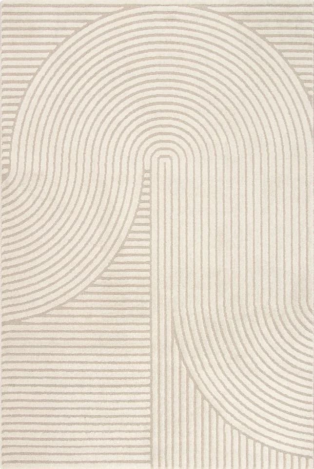 OTTO home Designteppich Eliaan 3D Optik Hoch-Tief Effekt Beige Boho Design