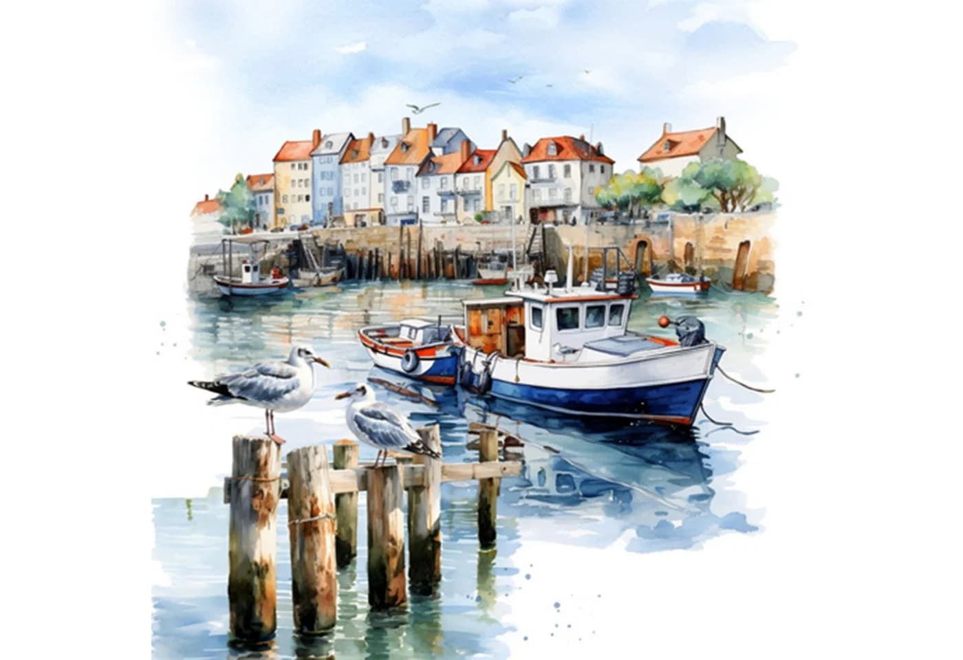 ti-flair Papierserviette 3-lagig Maritim Hafen Motiv 33x33cm 20 Stück