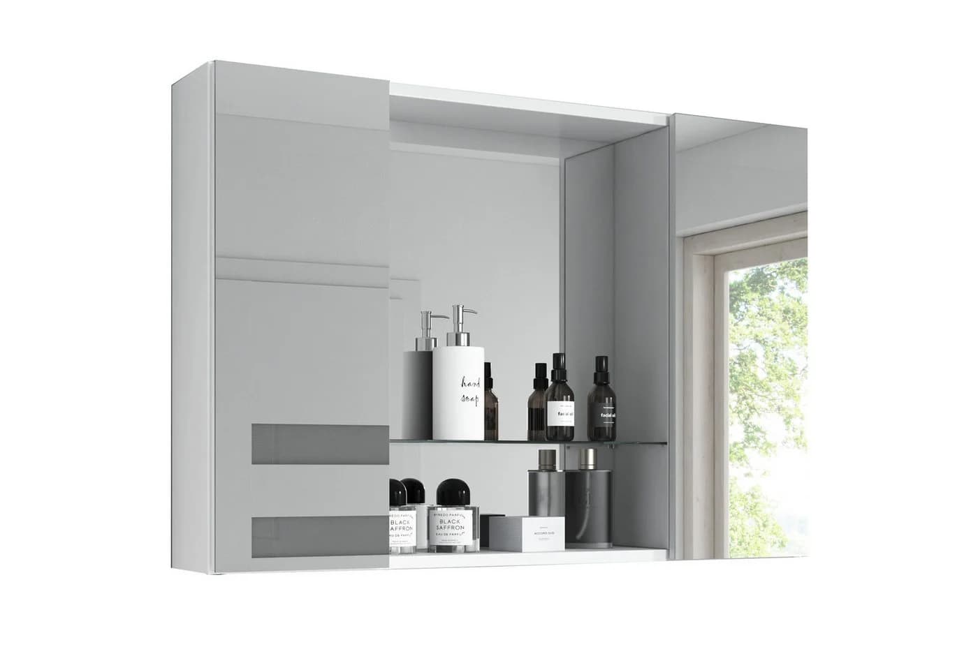 inter Spiegelschrank Debby weiß 85cm 2-türig