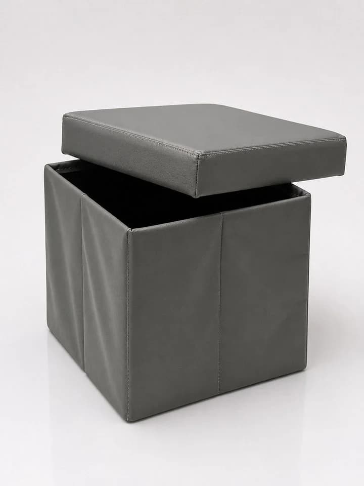 inter Faltbox Sitzhocker mit Stauraum Anthrazit