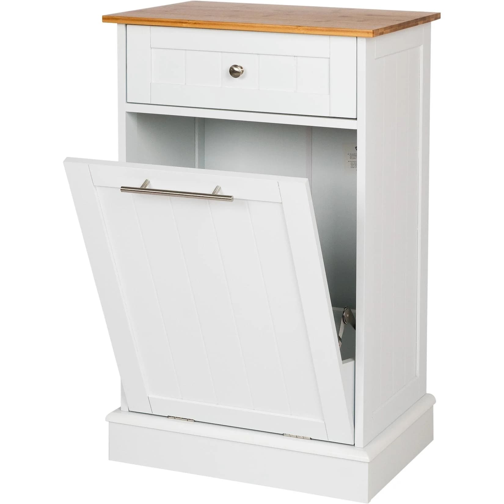 WONDERMAKE® Wäscheschrank aus Holz/Bambus, Weiß