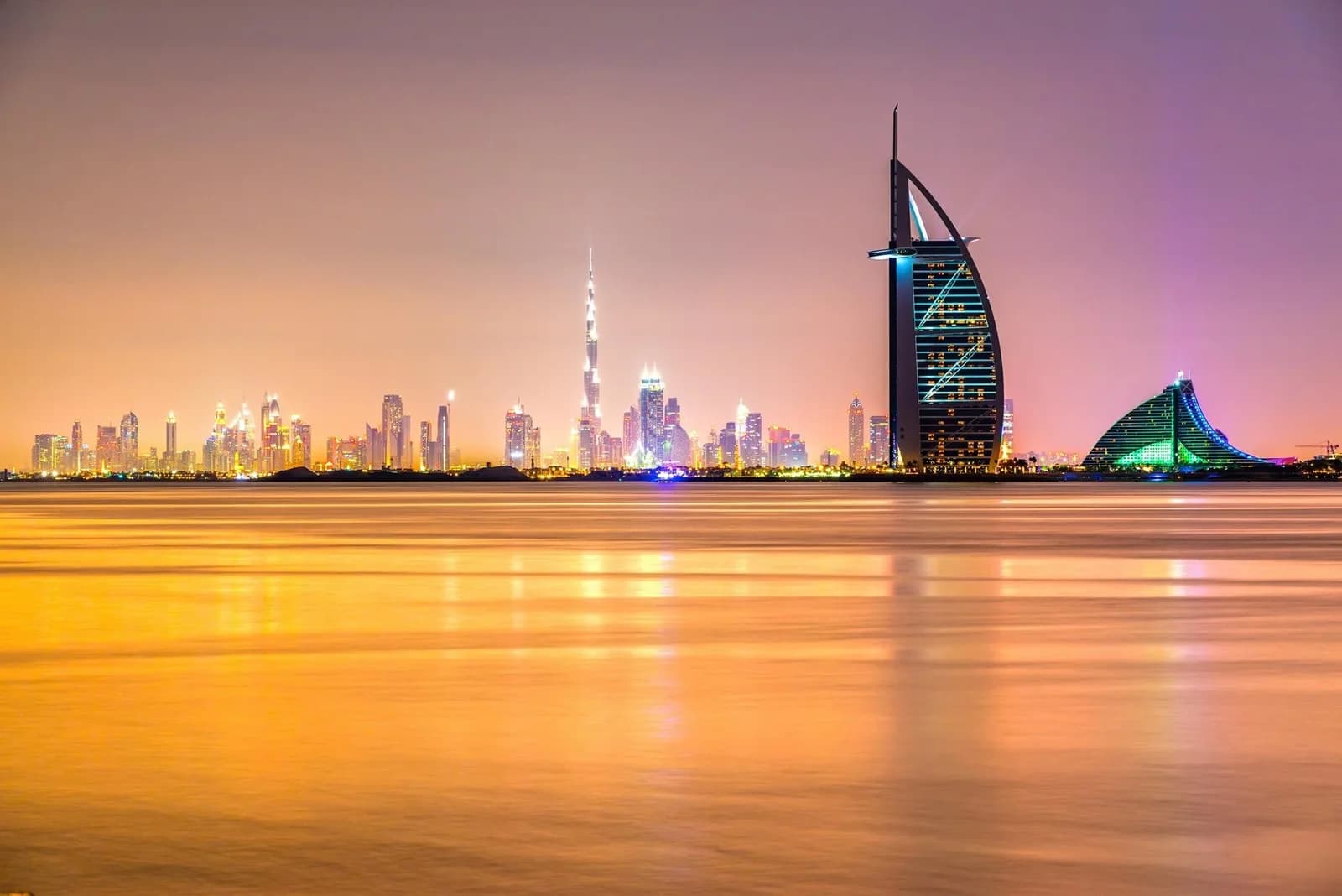 PAPERMOON Fototapete Dubai Skyline Vlies bunt