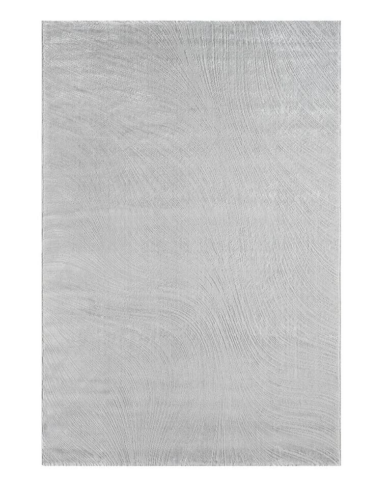 Vimoda Teppich Boho Design Grau Silber 3D Hoch-Tief-Effekt