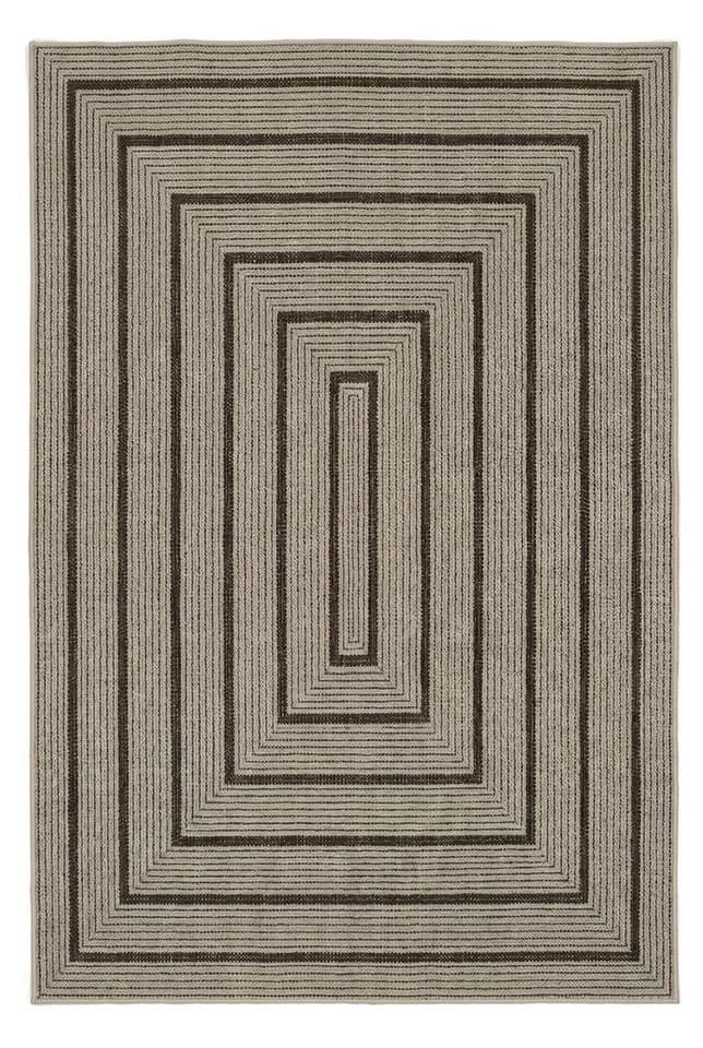 Vimoda Outdoorteppich Ventura Grün Beige Grau Geometrisch