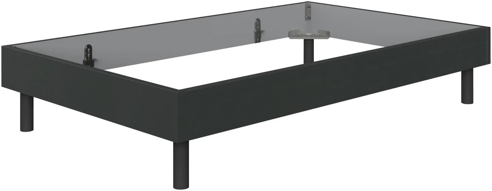 Wimex Bett Easy 90x200 cm Graphit Schwarz ohne Kopfteil