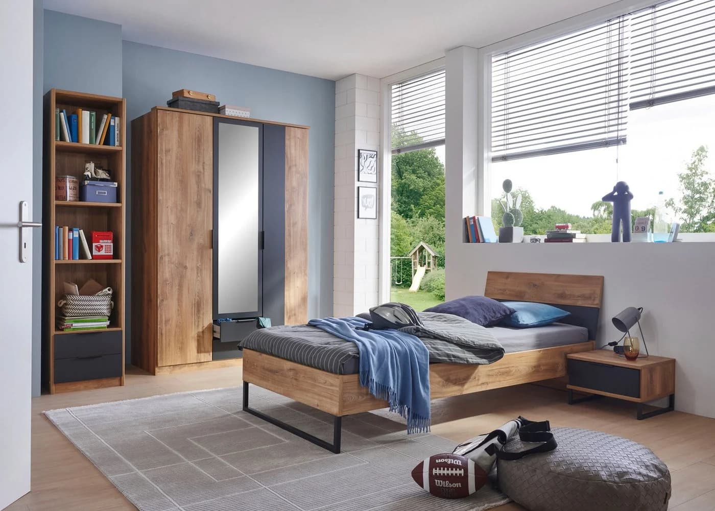 Wimex Einzelbett Texel Industrial Look Metallfüße 90/140 cm