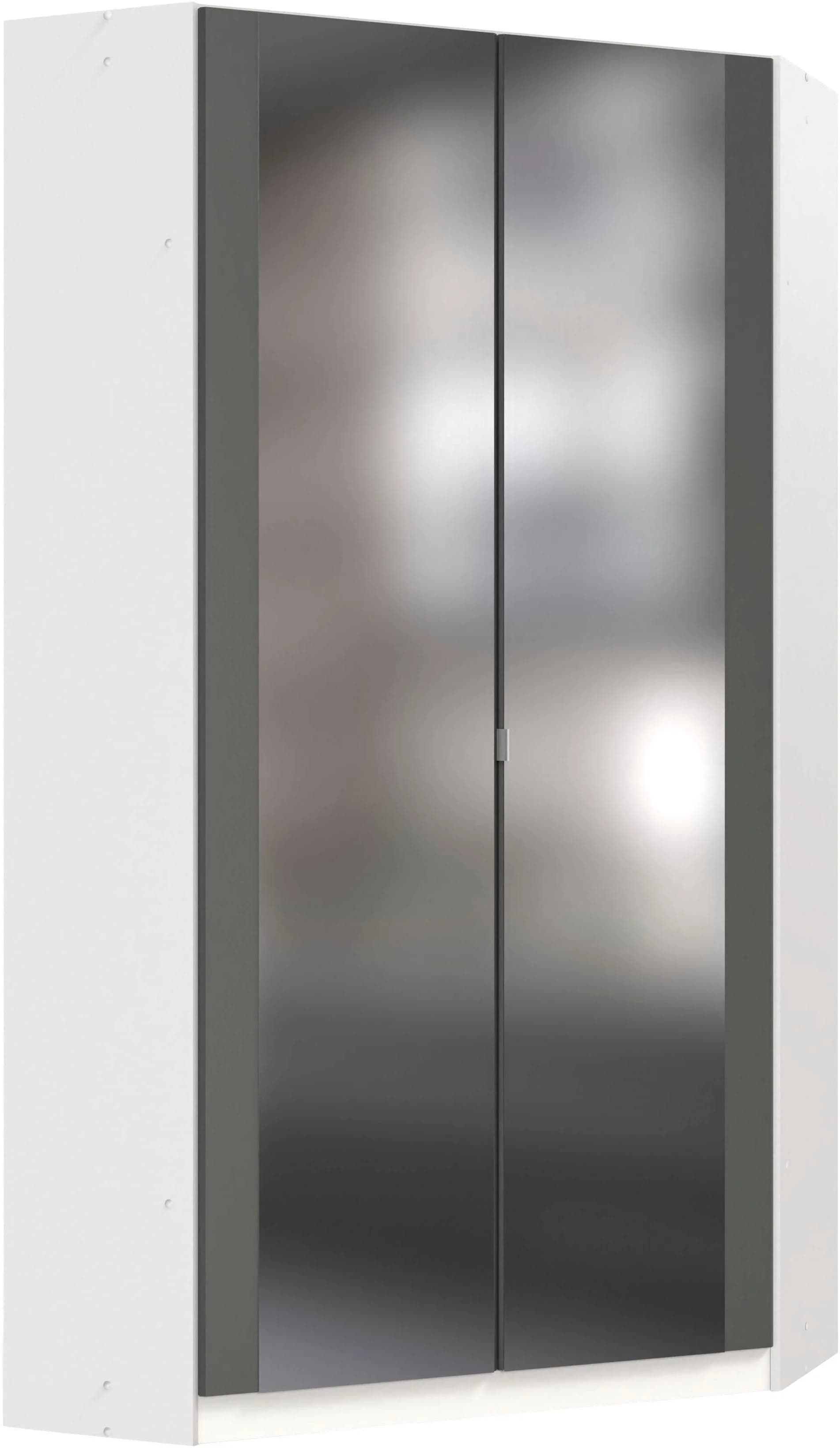 WIMEX Eckschrank Marburg Grau Spiegel 95x199x95 cm