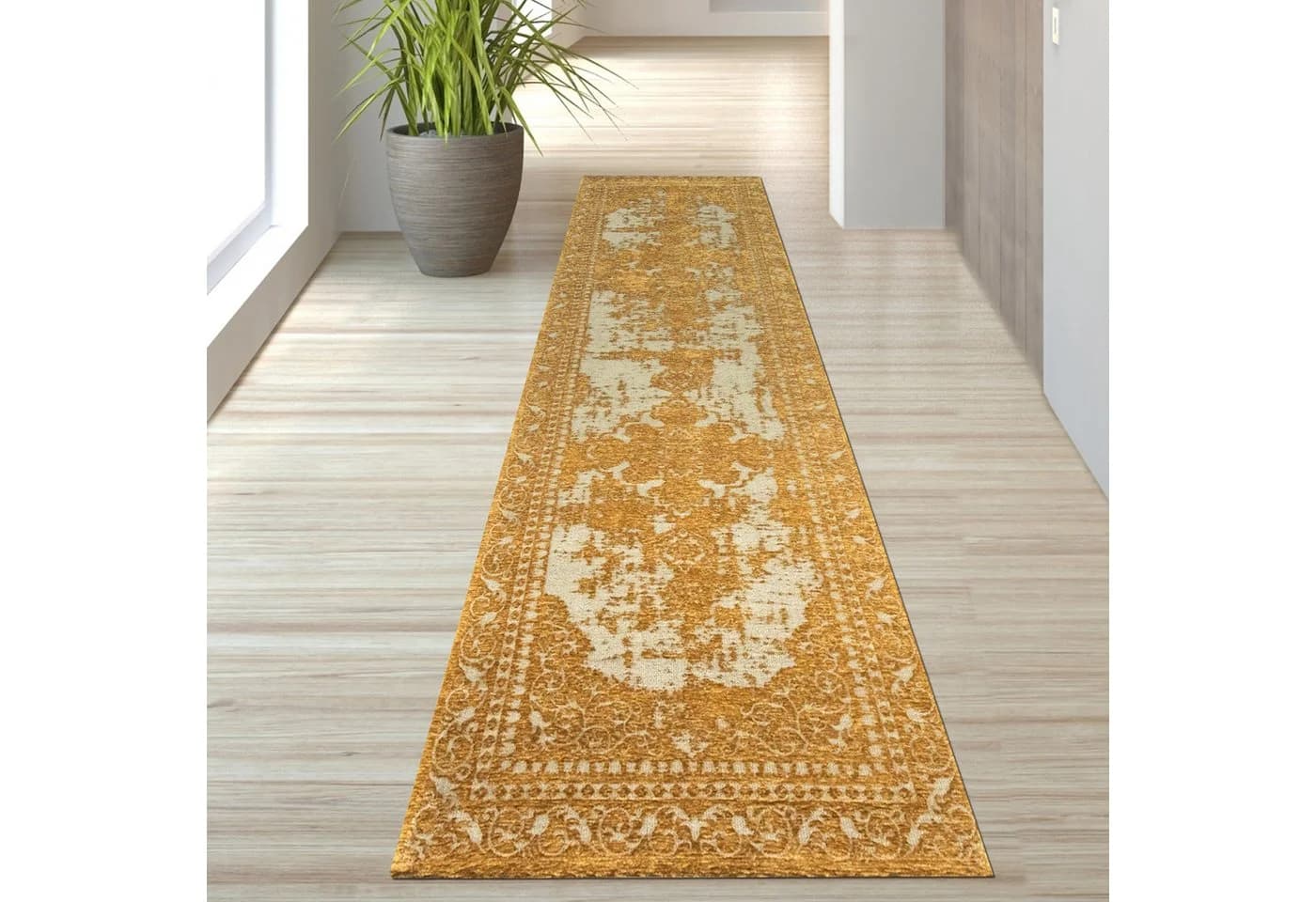 TeppichHome24 Orientteppich Gold Silber Orientalisch Retro