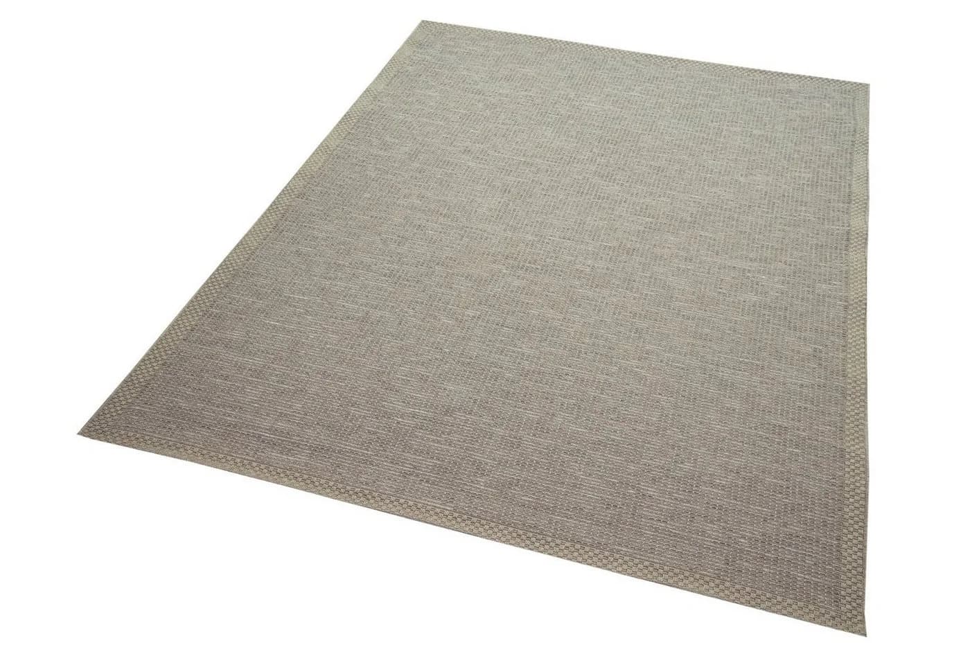 TeppichHome24 Outdoorteppich Sisal Beige/Grau